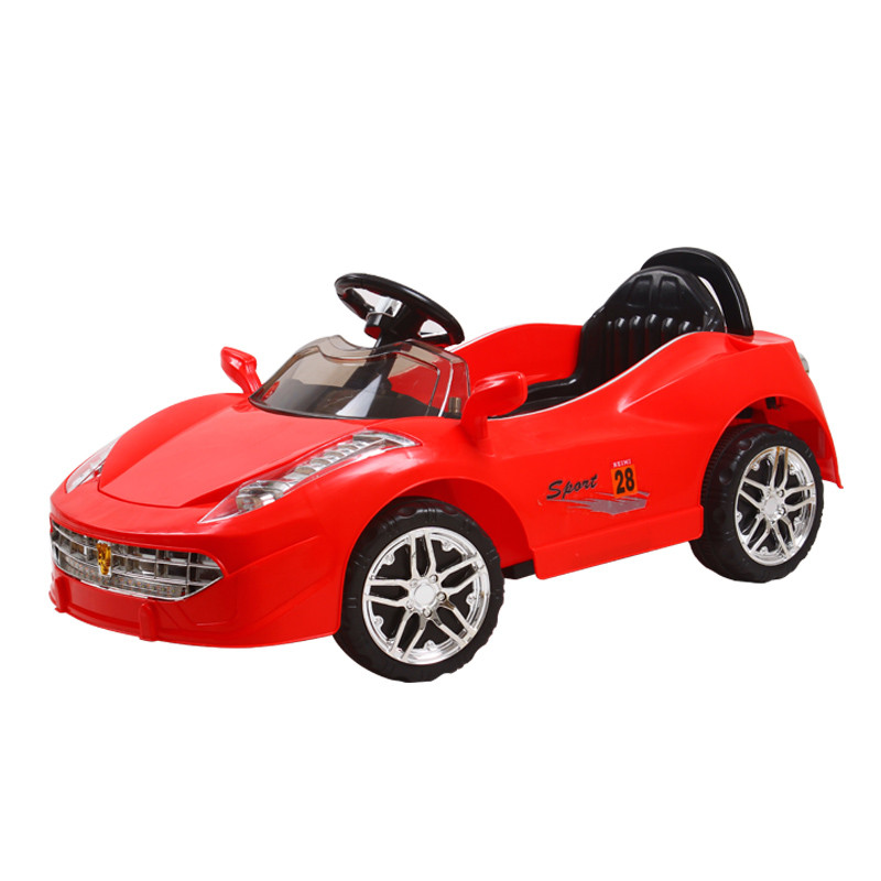 儿童玩具电动车四轮可坐充电式童车孩子户外运动玩具带遥控电动小汽车包邮 红色老版【调速+手动车灯】