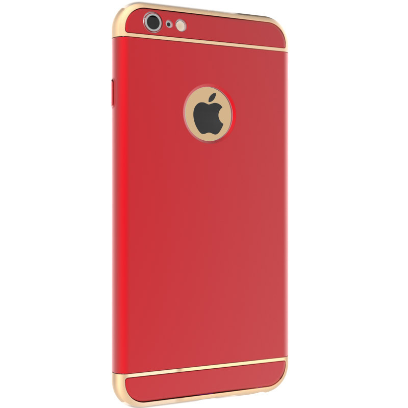 ESCASE iPhone6s磨砂金属质感三件套保护套 中国红