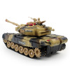 勾勾手 遥控车 儿童遥控坦克玩具可对战坦克模型车带仿真声效可发射一键演示 军黄-俄国T90坦克(44CM)