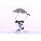 新款溜娃神器米高同款简易轻便手推车儿童折叠宝宝三轮车 全铝裸车+蓝色伞
