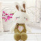 毛绒玩具兔子公仔小白兔布偶娃娃流氓兔可爱抱枕创意生日礼物女孩情人礼物 120cm 粉色爱心兔