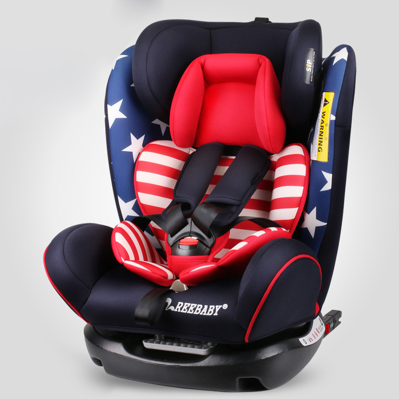 REEBABY汽车儿童安全座椅ISOFIX 0-12岁婴儿宝宝新生儿可躺 美国队长isofix款