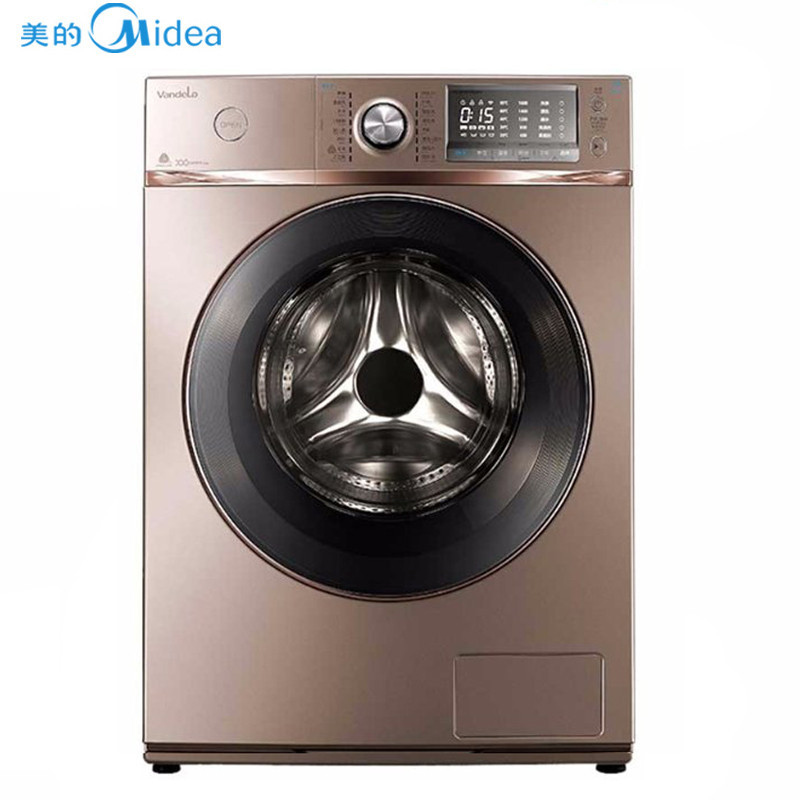 美的洗衣机 (Midea) MD90-1617WIDQCG 9公斤变频滚筒洗衣机 洗烘一体 APP智能操控