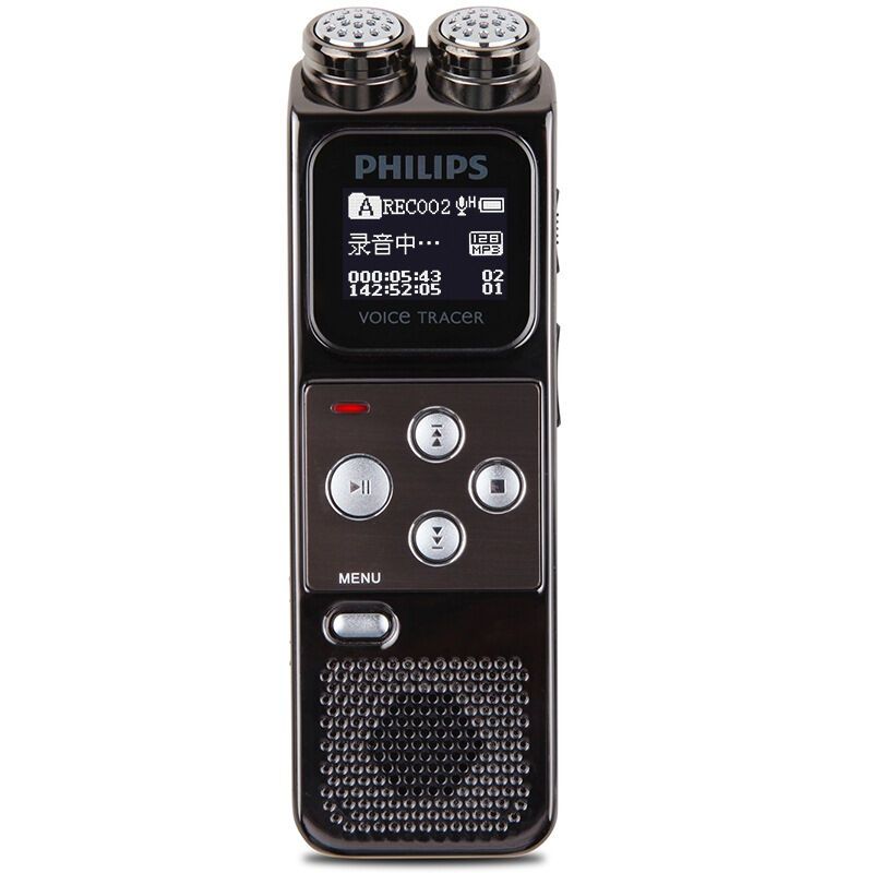 飞利浦（PHILIPS）VTR6900 8GB高采样率高音质PCM线性一键紧急录音笔