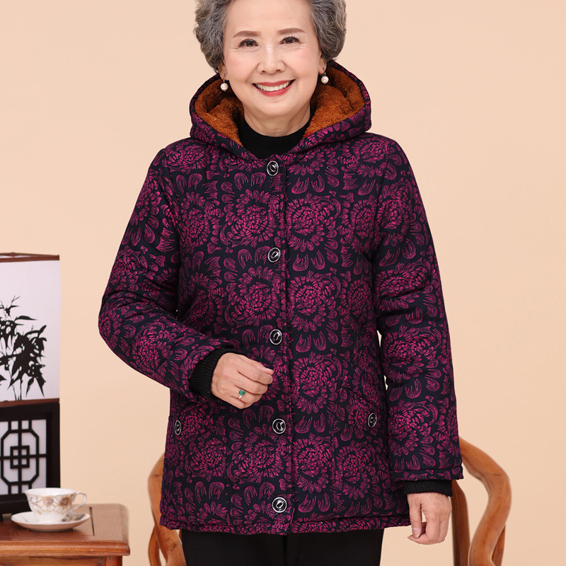 老年人冬装女老人棉衣60-70-80岁奶奶装棉服中