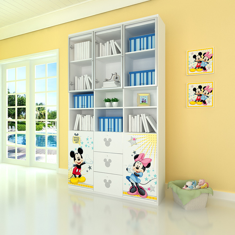 迪士尼儿童家具 动漫储物柜 二门书柜&三门书柜 迪士尼快乐童年（三门）