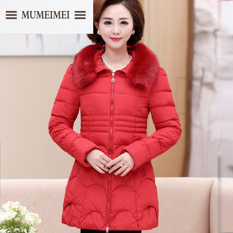 MUM妈妈装棉衣30岁中长款棉服40-50岁中老年