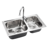 九牧水槽双槽套餐 厨房洗菜盆水盆洗菜池304不锈钢洗碗槽02081