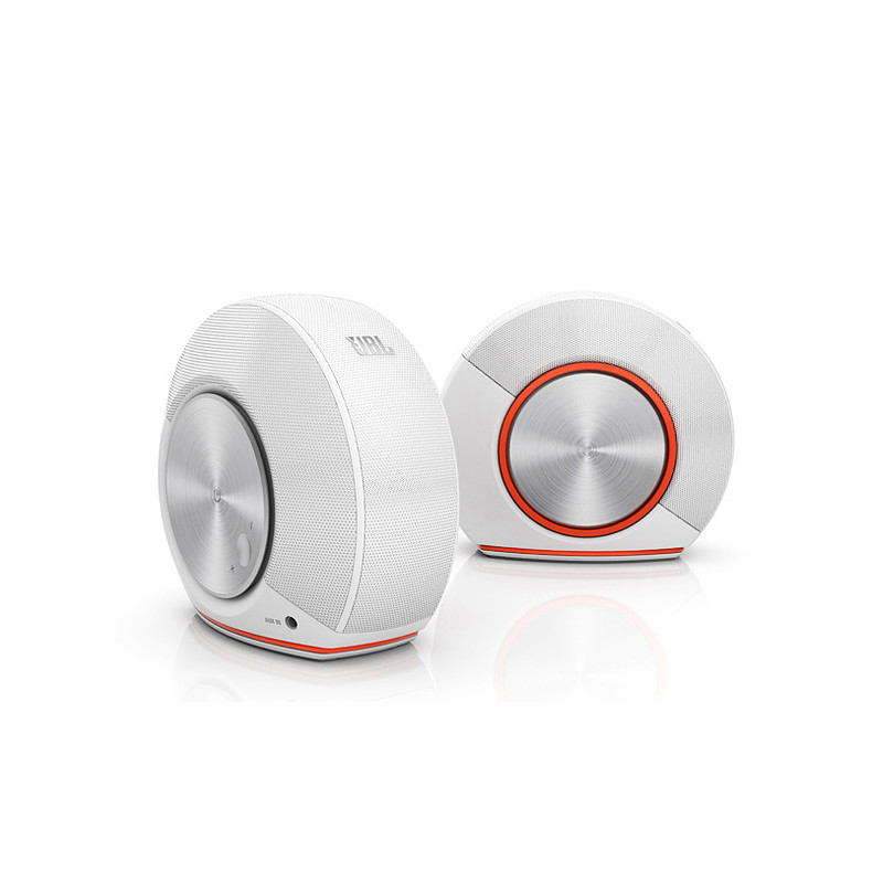 JBL Pebbles 音乐蜗牛 电脑小音箱 USB供电 低音炮 2.0迷你音响 典雅白色