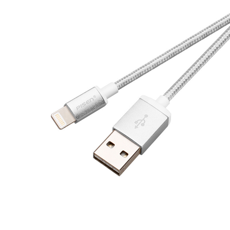 品胜双面USB数据充电线(1500mm)(For Apple)AL06-1500(银灰色)