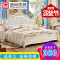 曲尚（Qushang）床 欧式真皮床 双人床1.8米 1.5米公主床家具 法式床婚床 1.8*2雕花床+天然山棕床垫+2柜