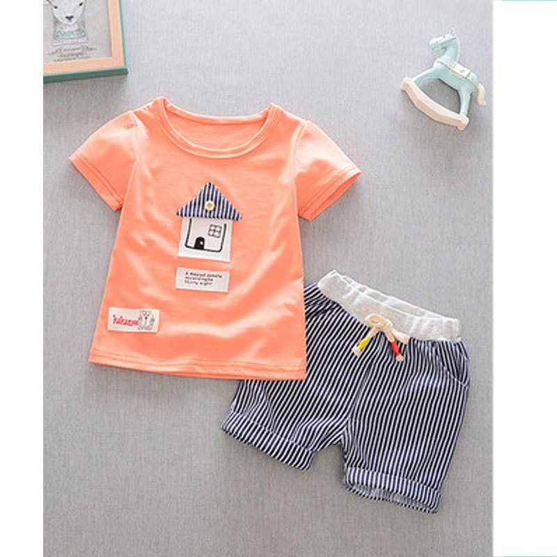 儿童短袖套装男夏1-3岁宝宝夏装2017两件套韩