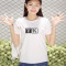 郝啦 夏女装2017新款韩版短袖印花T恤宽松短袖学生上衣打底衫 S TTT38红色