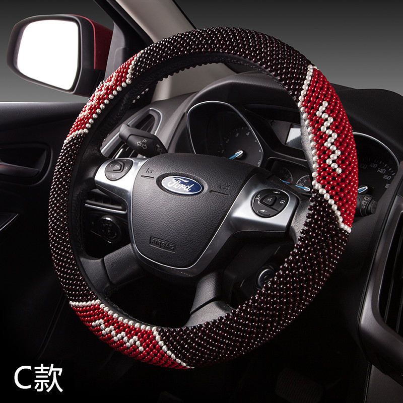 奥迪a3高尔夫polo卡罗拉汽车方向盘套把套可爱