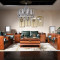 木屋子家具 现代新中式红木沙发 刺猬紫檀实木沙发组合 客厅仿古雕花家具 单人位+二人位+三人位