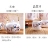 景德镇 陶瓷茶杯 茶壶 一壶六杯套装 带礼盒 整套茶具送茶盘 蓝藤花