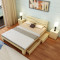 悦含 组装床实木床简约实木床带抽屉板式床简易床储物单人床双人床 宽1.5M*长2M带配套床垫（不带抽屉）