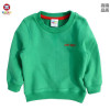安笛贝乐品牌童装红色儿童卫衣男童女童蓝色纯棉长袖T恤打底衫灰色圆领上衣绿色毛圈上衣90-130cm 绿色 120cm