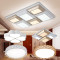 千歌现代简约LED吸顶灯客厅灯卧室灯餐厅水晶灯成套灯具套餐灯 金色直径47三色24W
