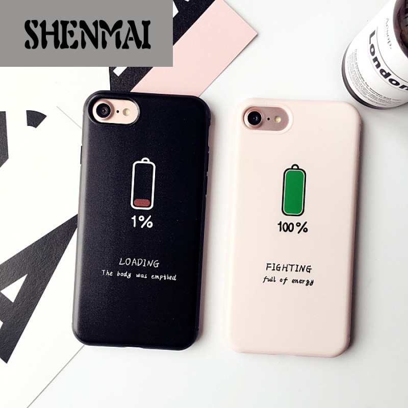 SHM品牌电池电量iphone7手机壳苹果7plus浮雕