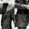Mtiny2017春秋新款皮衣夹克男外套韩版修身皮休闲皮衣潮西装青少年 C款黑色 XL