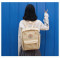 828新款日系少女独立设计自制奶昔粉女学生可爱书包韩多功能箱型双肩包 奶茶米