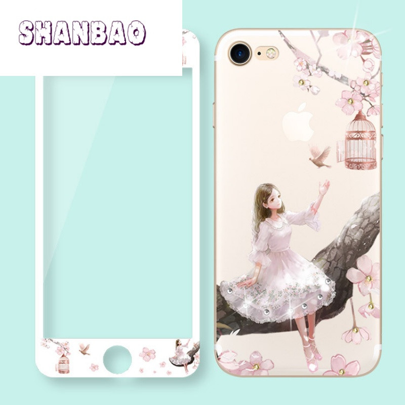 SHANBAO唯美时尚oppor11手机壳女生紫色镶