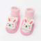 可爱卡通婴儿鞋袜秋冬地板袜毛圈袜宝宝学步袜加厚全棉儿童袜子 9-18个月 粉色粉脸兔