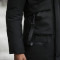 丹杰仕秋冬新款男士时尚百搭中长款连帽棉衣棉服加厚夹克外套M322P125 2XL 黑色