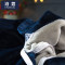沿蔻 床上用品纯色韩版法莱绒法兰绒加厚保暖四件套冬珊瑚绒床单式被套床品套件 2.0m床适用被套220*240cm 绅士风