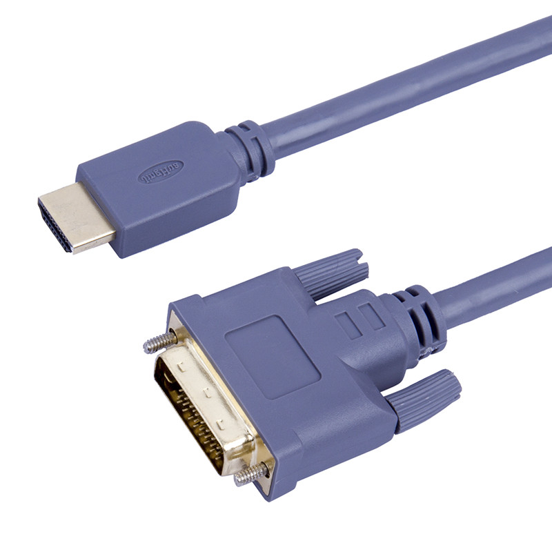 JH晶华 HDMI转DVI连接线 DVI转HDMI转接头高清双向互转笔记本电脑投影仪显示器转换线 灰色3米 H311H
