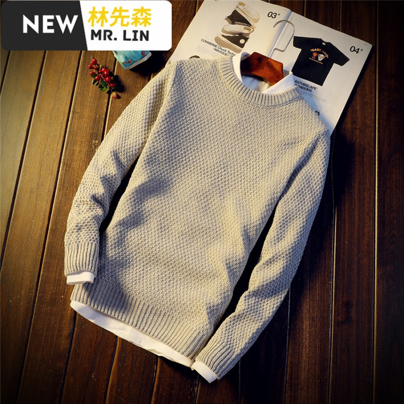 潮流男装韩版潮流风bf个性宽松毛衣男生秋冬季