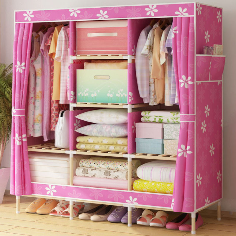 家时光实木布衣柜1.3D 粉色太阳花