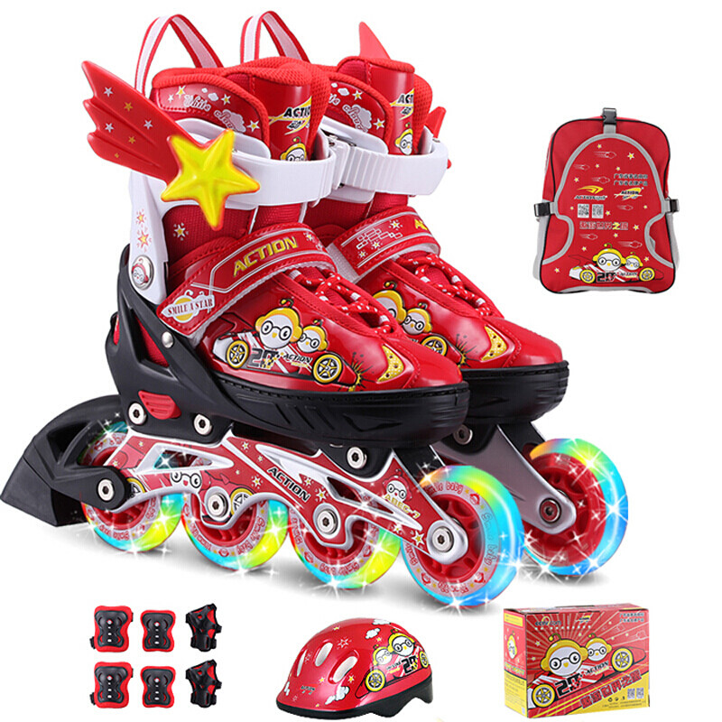 运动锻炼溜冰鞋儿童全套装可调轮滑鞋儿童滑冰