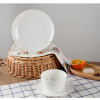 LICHEN 景德镇餐具套装纯白色碗盘家用欧式圆形16头骨瓷碗碟碗筷西式简约陶瓷器盘子