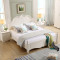 A家家具 双人床板式木床高箱储物1.5米1.8米卧室大床简约韩式公主婚床 1.5米排骨架