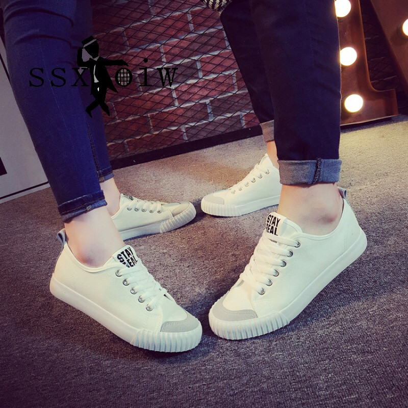 ssxoiw街拍男鞋子韩版潮流夏季小白鞋帆布鞋低