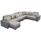 莱柯檑 沙发 布艺沙发现代简约U型沙发组合大户型布艺沙发客厅整装转角沙发 三件套