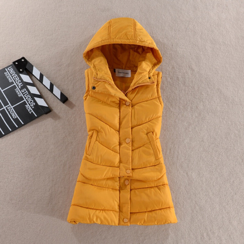 2017新中长款棉女式中长款羽绒棉马夹显瘦可