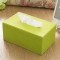 创意简约家用皮革纸巾盒客厅欧式长方形桌面收纳盒车用餐巾抽纸盒 大号-黑色