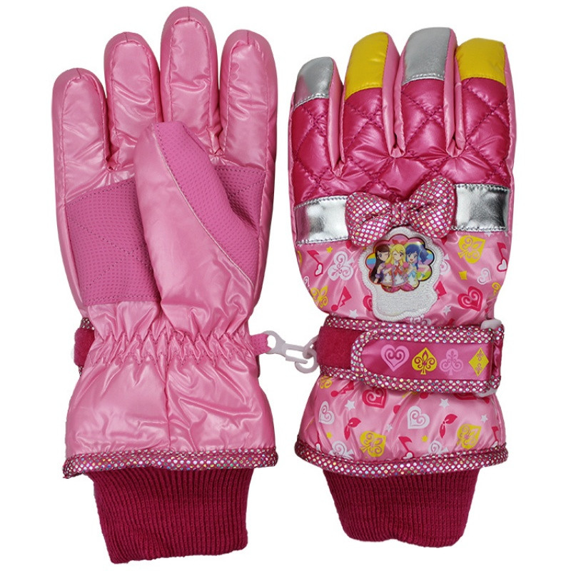 冬儿童手套保暖防水滑雪手套女孩男童女生加厚