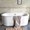 小户型成人独立式浴缸简约浴室多功能节水洗澡盆整体通用型小型多 &asymp1.5M 宽边冲浪浴缸