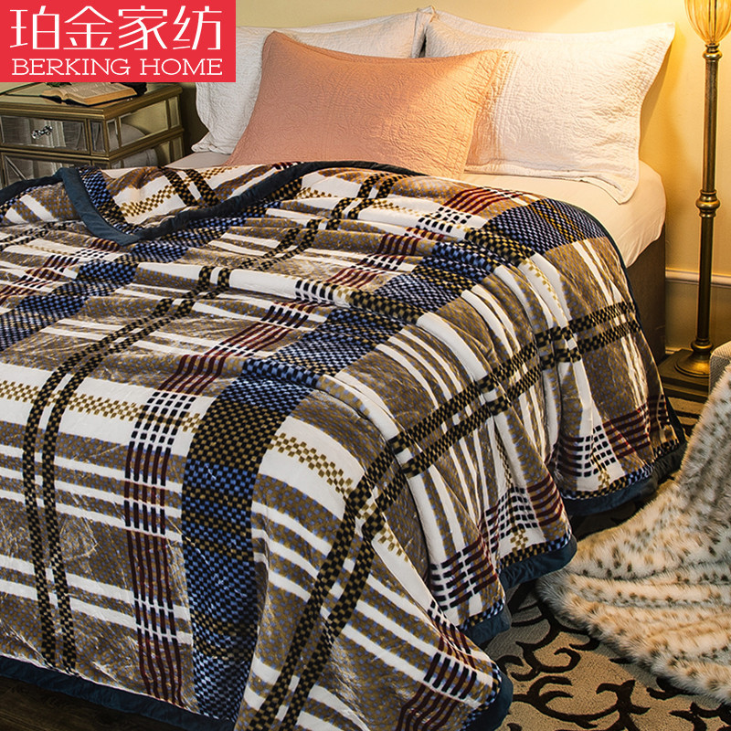 珀金家纺 法莱绒毛毯午睡空调毯 单双人秋季冬季空调盖毯休闲毯 1.3*1.6m 爱上猫黑