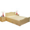 硕木居 实木床1.5米单人床1.2全松木双人床1.8米大床成人床简易床木板床 1200mm*2000mm清漆款-加强型有双抽单体