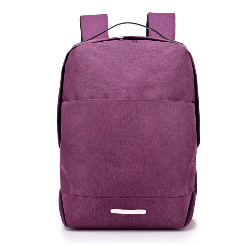 探路狼双肩包2018新款个性百搭学生书包休闲旅行运动背包多功能USB充电 紫色
