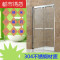 定制淋浴房一字形型304不锈钢整体浴室隔断玻璃门推拉一体式浴屏L形(一定两移)8mm L形(一定两移)
