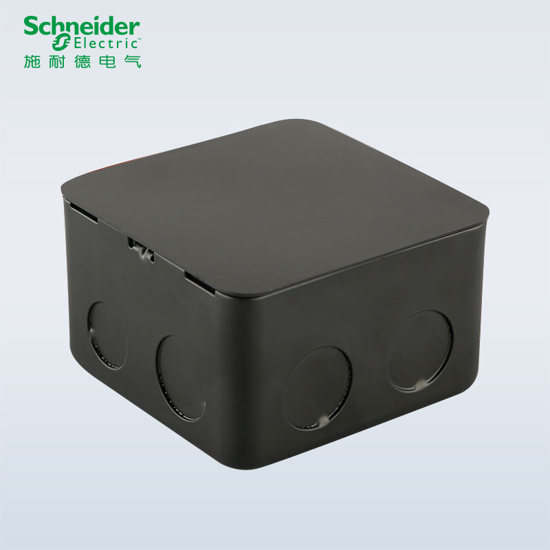 施耐德电气(Schneider Electric)插座底盒 地插专用底盒 地插底盒 金属暗盒 钢质底盒 黑色