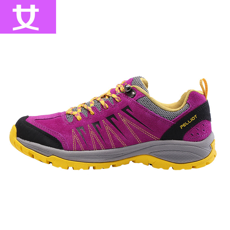 伯希和PELLIOT 男女防滑运动户外鞋透气低帮轻便徒步鞋登山鞋 【女款】紫色 39码