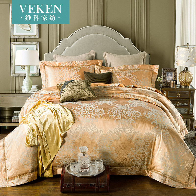 维科家纺提花四件套1.8m床上用品床单欧式色织套件双人床被套_1 1.5m（5英尺）床 威廉王子