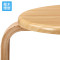 塑料凳子家用时尚简约创意加厚实木小圆凳子餐桌高凳板凳 A款-橘黄